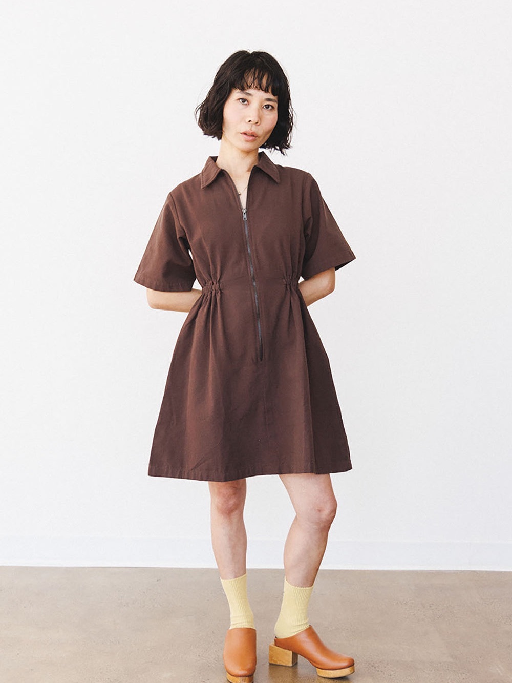 Shop Noble Utility Dress in Chocolate - L